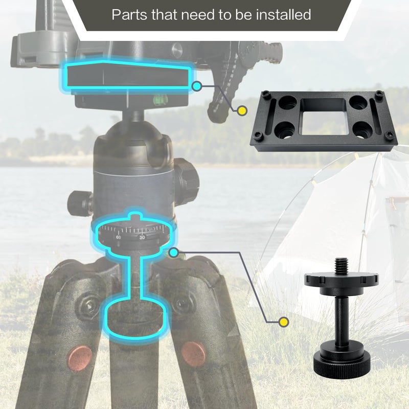 KPY Ball Head Conversion Kit, Ball Head Mount + Arca-Swiss Saddle Mount - Image 3